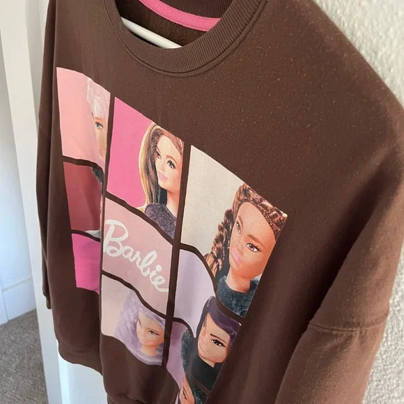 Hybrid Apparel Brown Barbie Graphic Sweatshirt - Picture 5 of 6